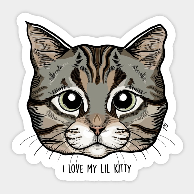 I love my kitty Sticker by ams_art